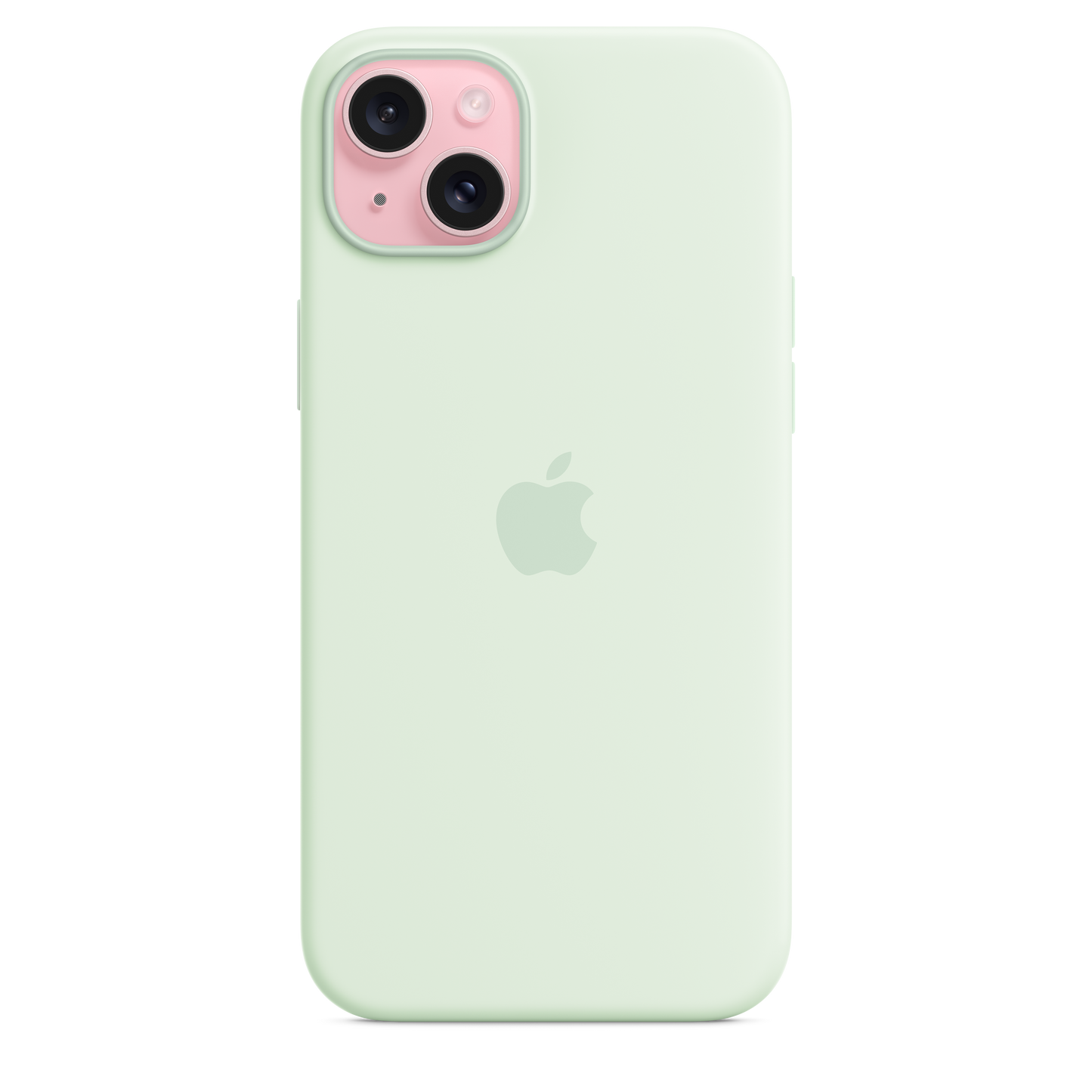 Funda de silicona con MagSafe para el iPhone 15 Plus - Menta suave