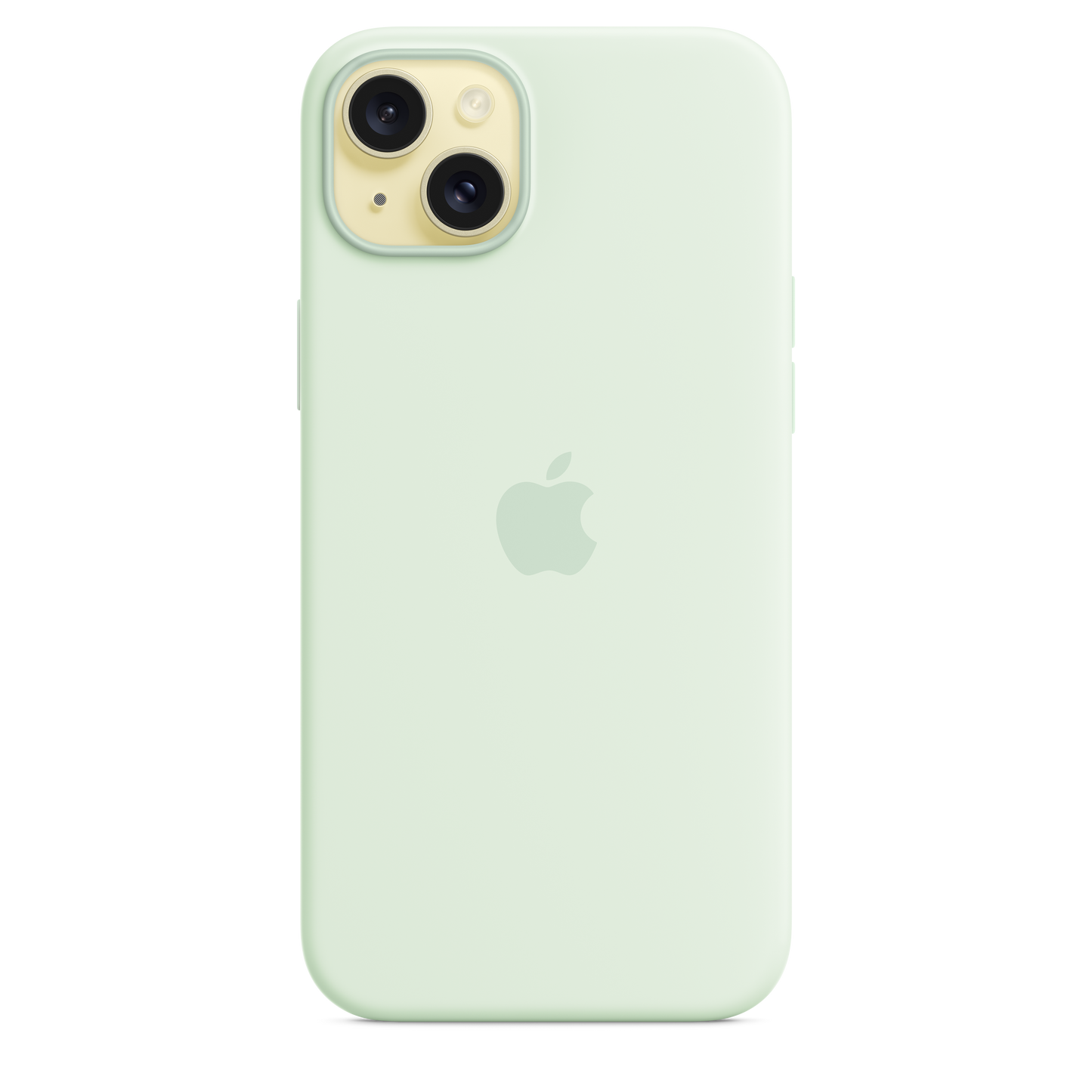 Funda de silicona con MagSafe para el iPhone 15 Plus - Menta suave