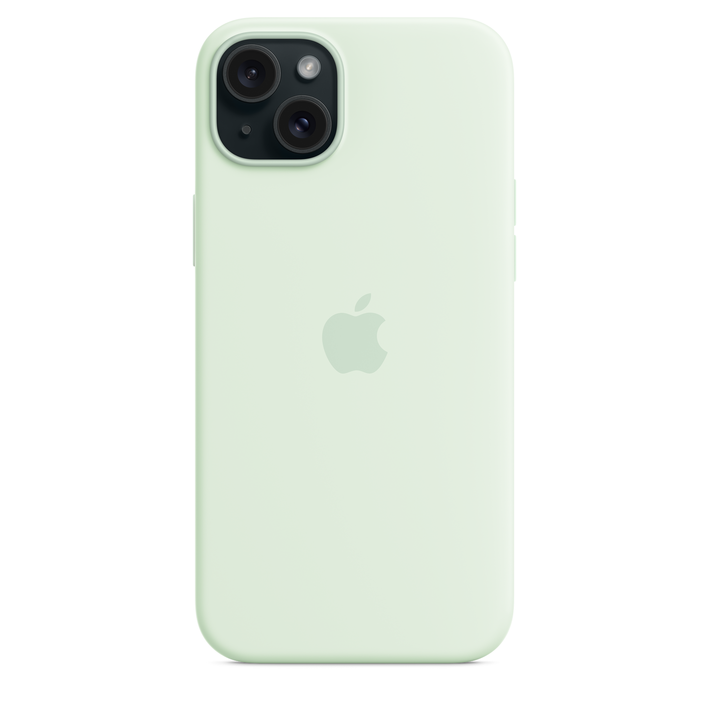 Funda de silicona con MagSafe para el iPhone 15 Plus - Menta suave - Rossellimac