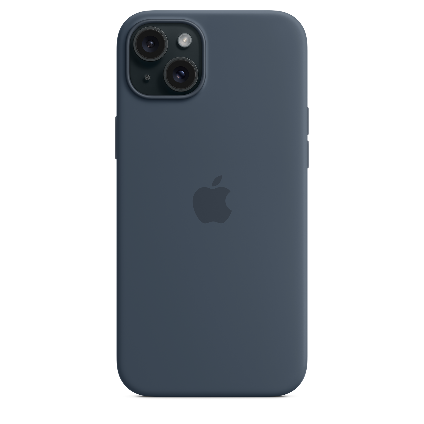 Funda de silicona con MagSafe para el iPhone 15 Plus - Azul tempestad