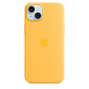Funda de silicona con MagSafe para el iPhone 15 Plus - Amarillo solar
