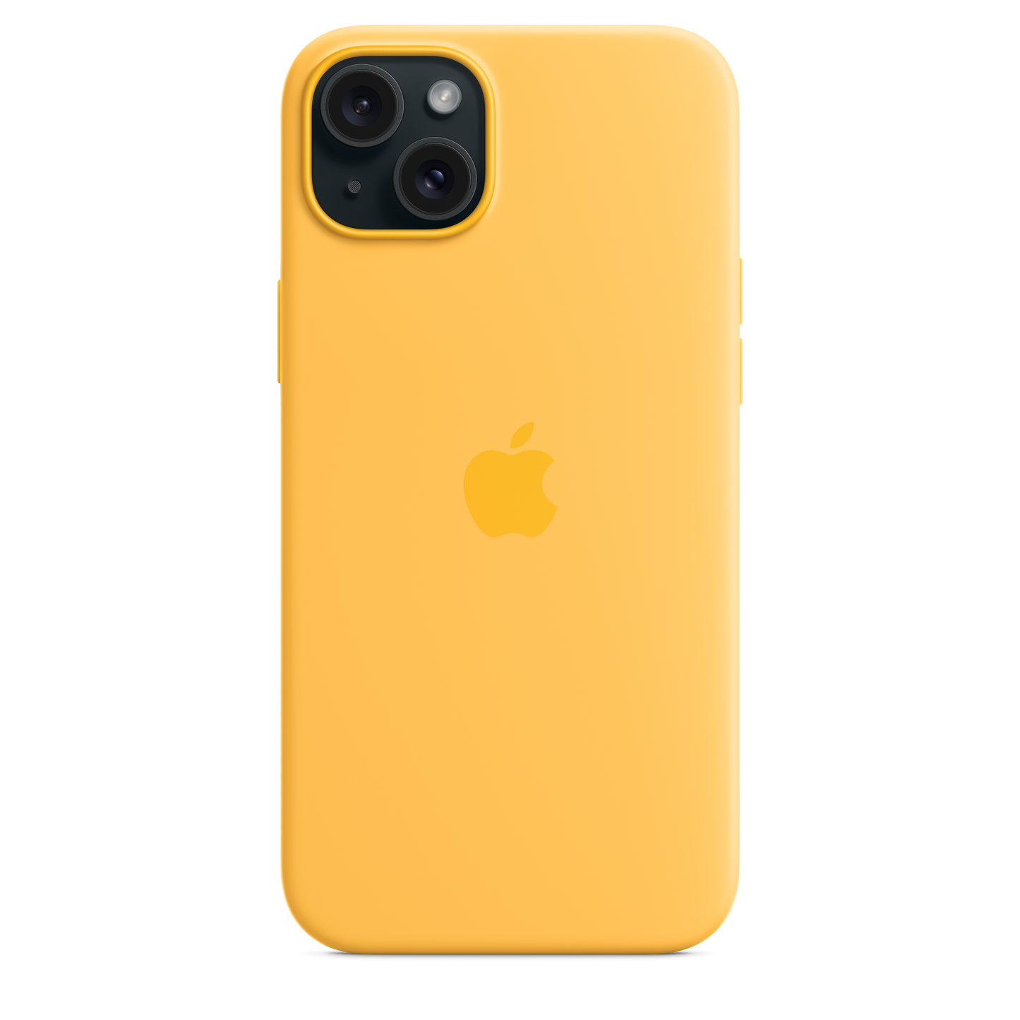 Funda de silicona con MagSafe para el iPhone 15 Plus - Amarillo solar