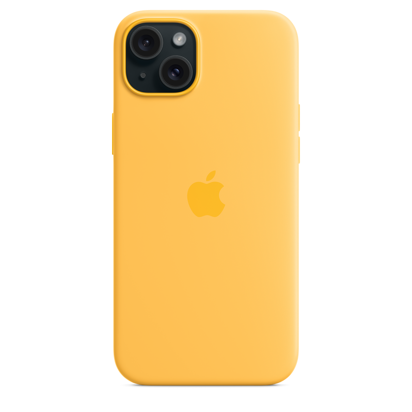 Funda de silicona con MagSafe para el iPhone 15 Plus - Amarillo solar - Rossellimac