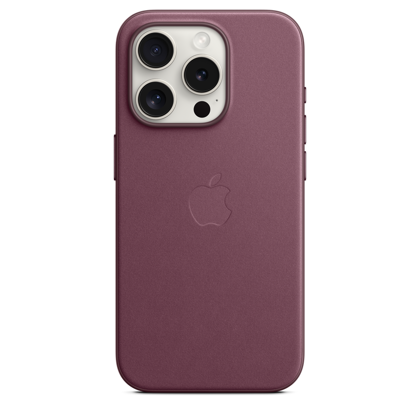 Funda de trenzado fino con MagSafe para el iPhone 15 Pro - Rojo mora - Rossellimac