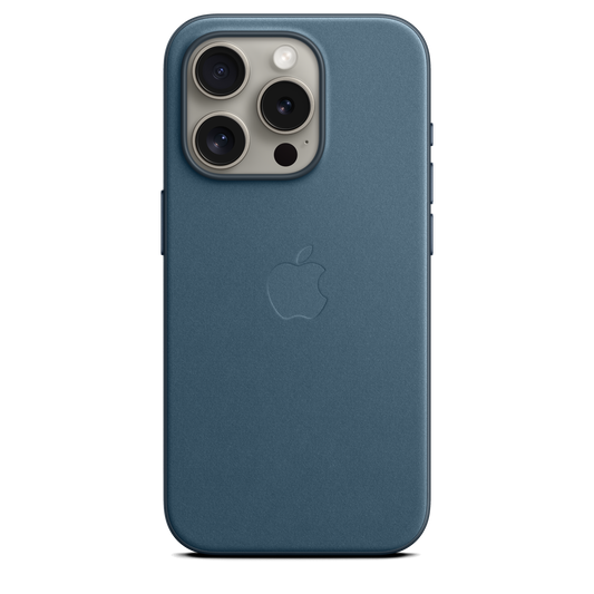 Funda de trenzado fino con MagSafe para el iPhone 15 Pro - Azul pacífico