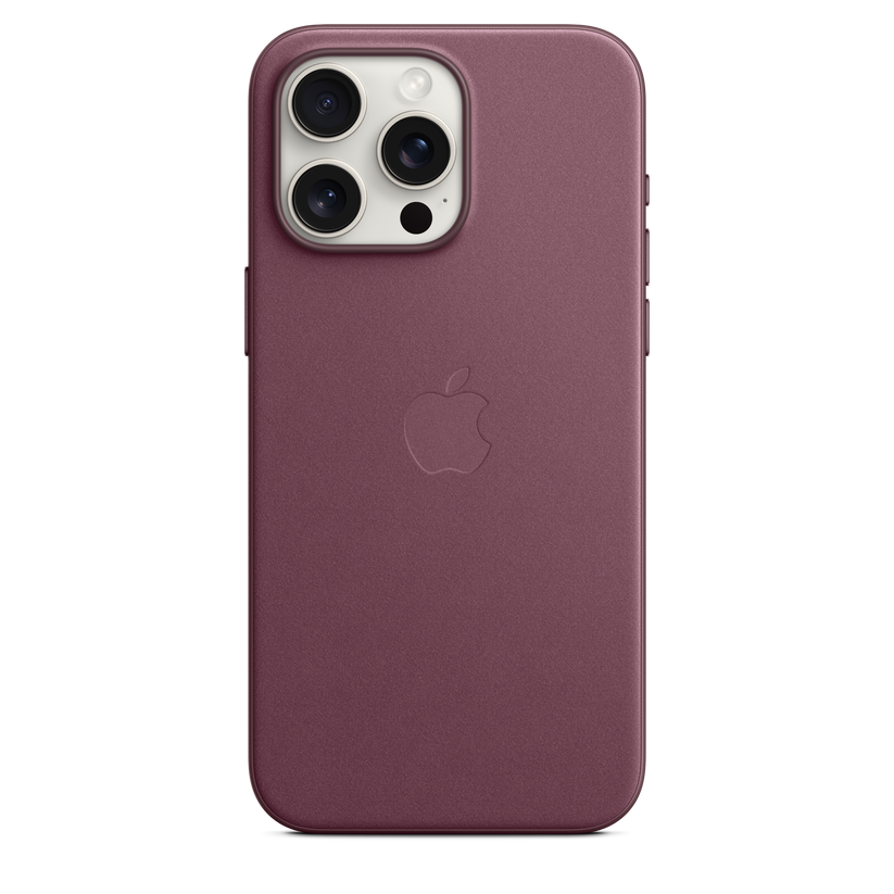 Funda de trenzado fino con MagSafe para el iPhone 15 Pro Max - Rojo mora - Rossellimac