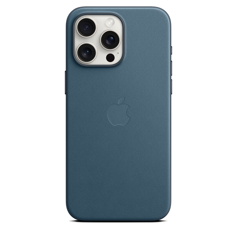 Funda de trenzado fino con MagSafe para el iPhone 15 Pro Max - Azul pacífico - Rossellimac