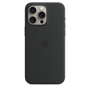 Funda de silicona con MagSafe para el iPhone 15 Pro Max - Negro