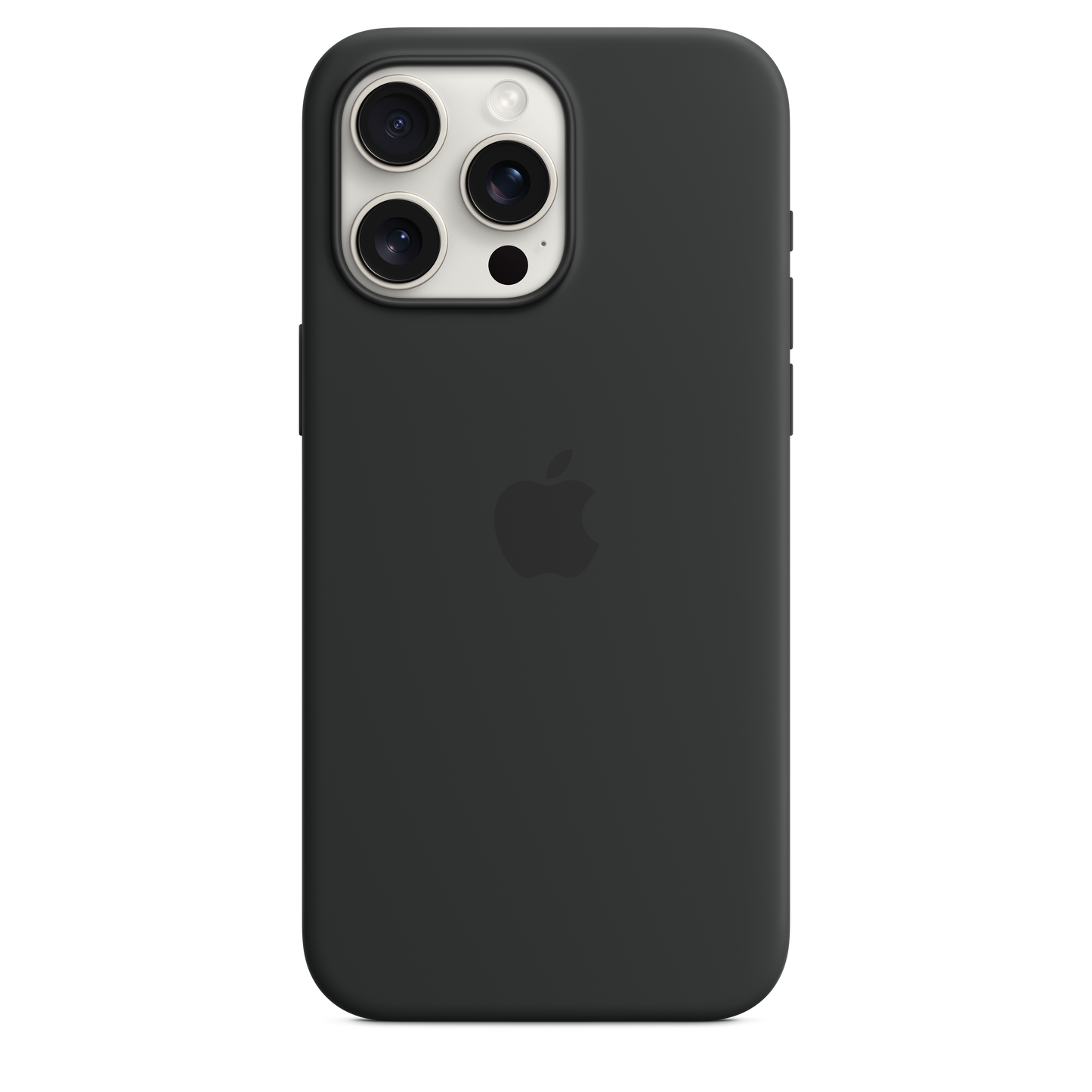 Funda de silicona con MagSafe para el iPhone 15 Pro Max - Negro