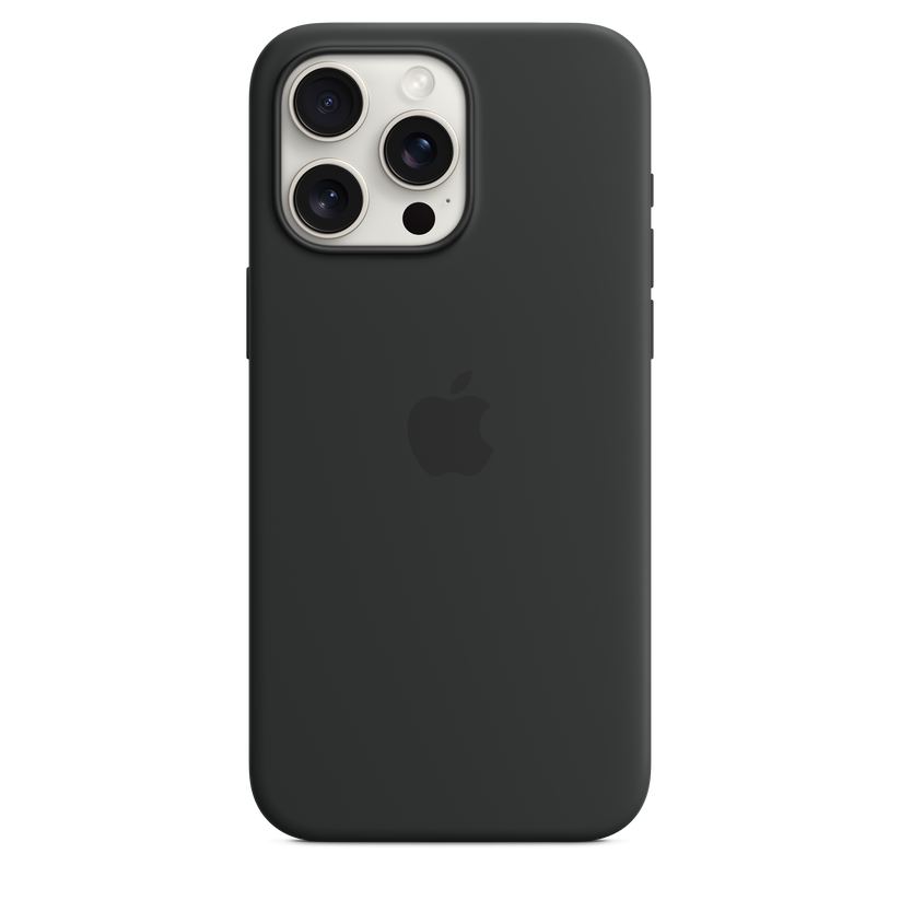 Funda de silicona Apple con MagSafe para iPhone 15 Pro - Negro
