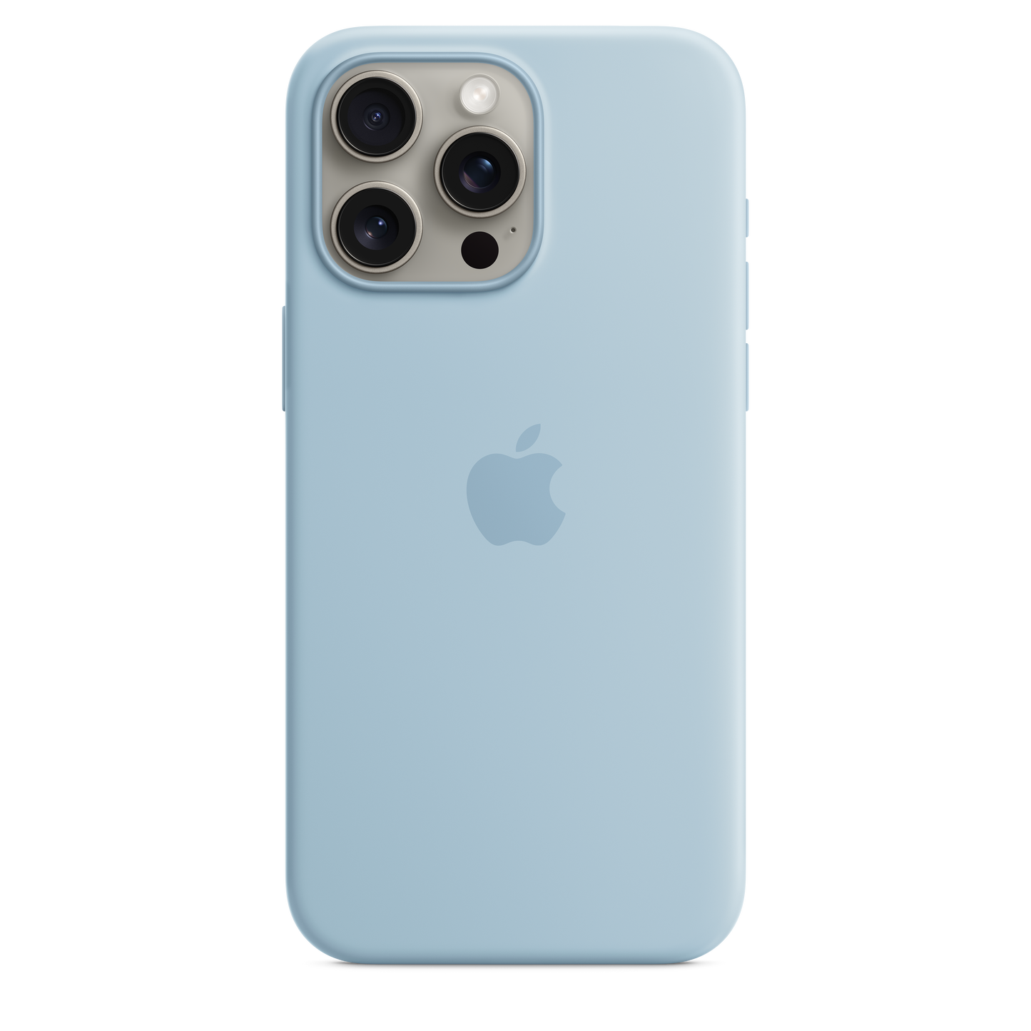 Funda de silicona con MagSafe para el iPhone 15 Pro Max - Azul claro