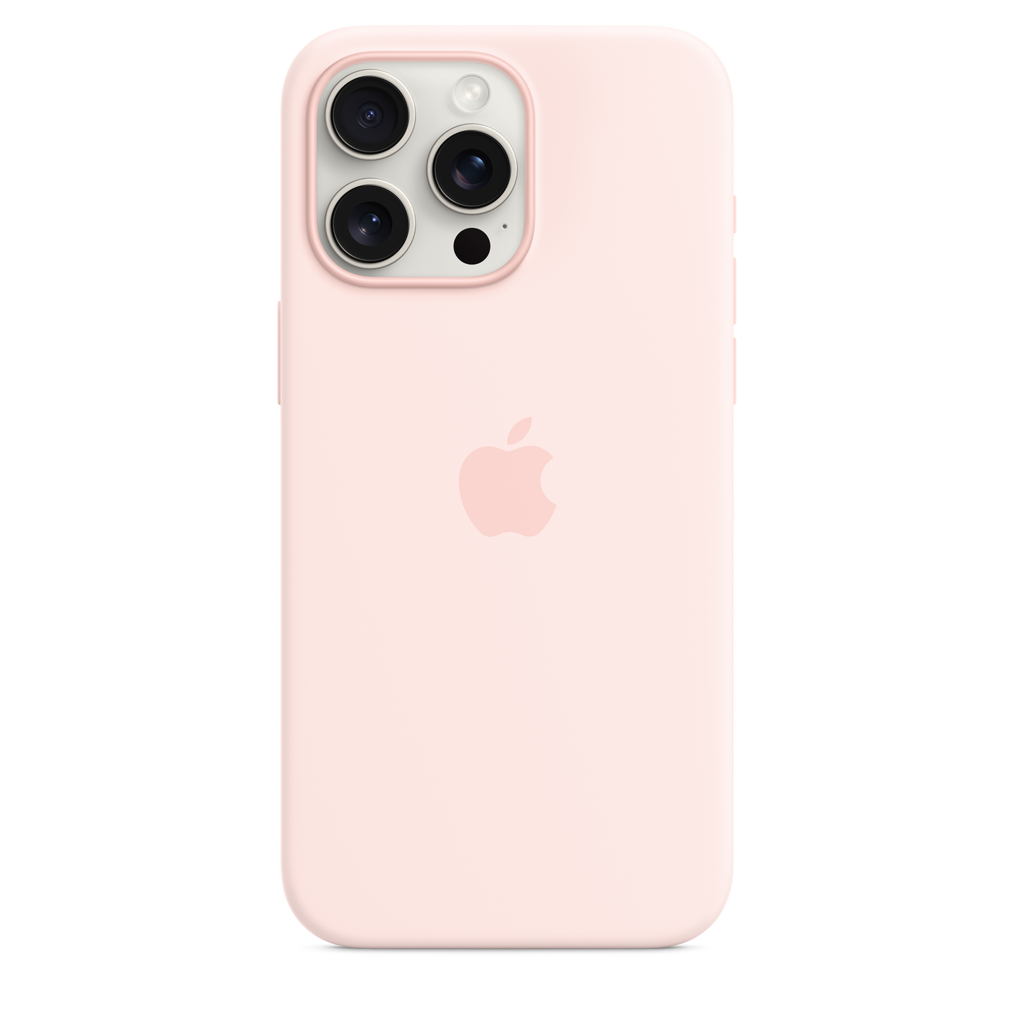 Funda de silicona con MagSafe para el iPhone 15 Pro Max - Rosa claro - Rossellimac