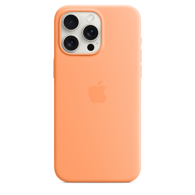 Funda de silicona con MagSafe para el iPhone 15 Pro Max - Naranja sorbete - Rossellimac