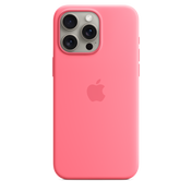 Funda de silicona con MagSafe para el iPhone 15 Pro Max - Rosa - Rossellimac