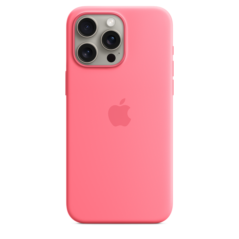 Funda de silicona con MagSafe para el iPhone 15 Pro Max - Rosa - Rossellimac