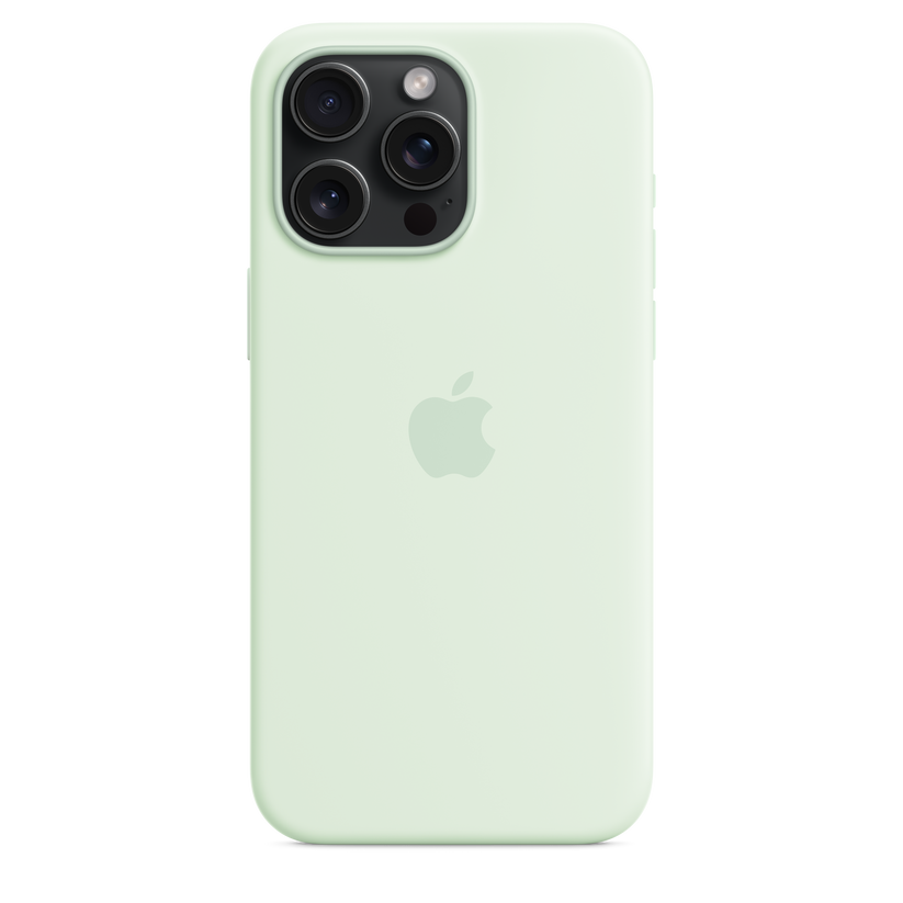 Funda de silicona con MagSafe para el iPhone 15 Pro Max - Menta suave - Rossellimac