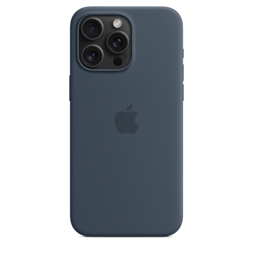 Funda de silicona con MagSafe para el iPhone 15 Pro Max - Azul tempest –  Rossellimac