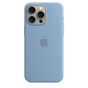 Funda de silicona con MagSafe para el iPhone 15 Pro Max - Azul invierno