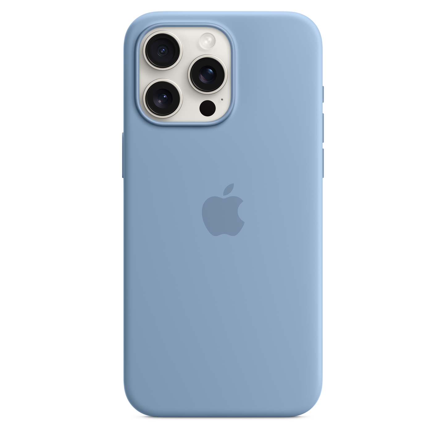 Funda de silicona con MagSafe para el iPhone 15 Pro Max - Azul invierno