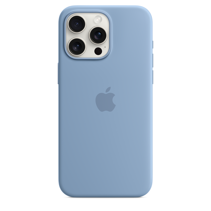 Funda de silicona con MagSafe para el iPhone 15 Pro Max - Azul invierno - Rossellimac