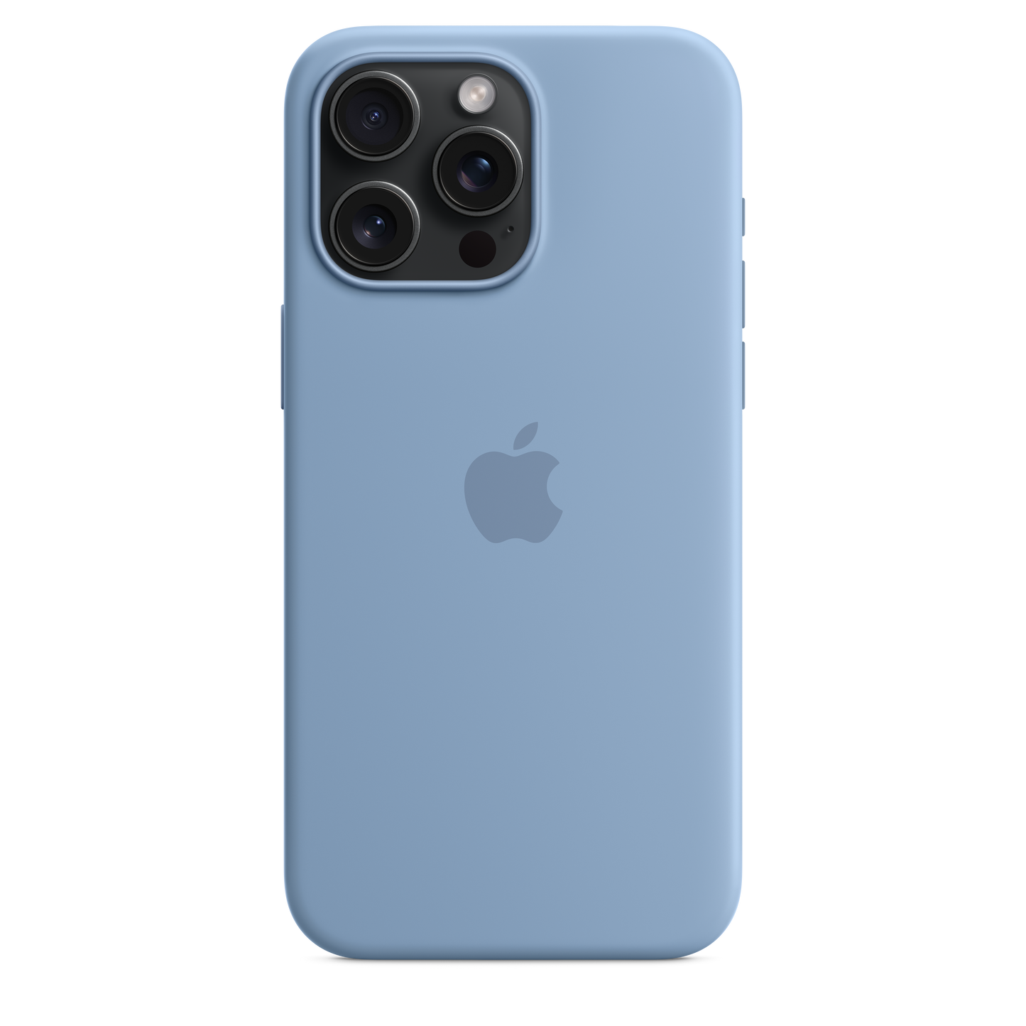 Funda de silicona con MagSafe para el iPhone 15 Pro Max - Azul invierno