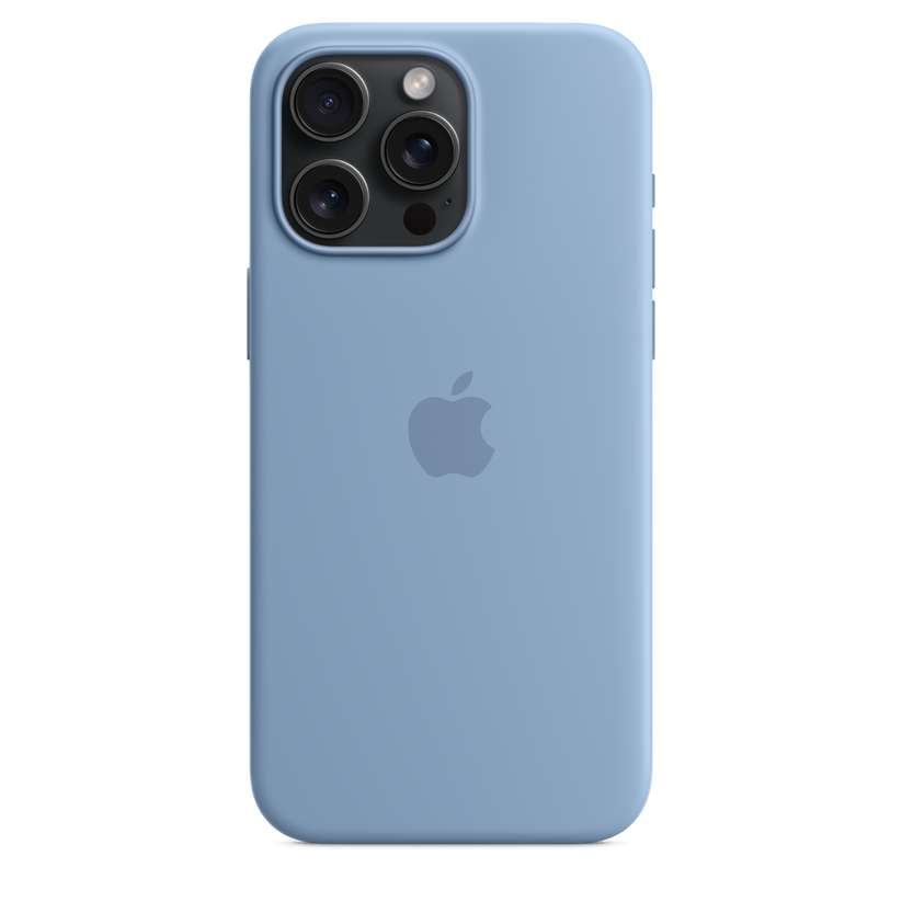 Funda de silicona con MagSafe para el iPhone 15 Pro Max - Azul invierno - Rossellimac