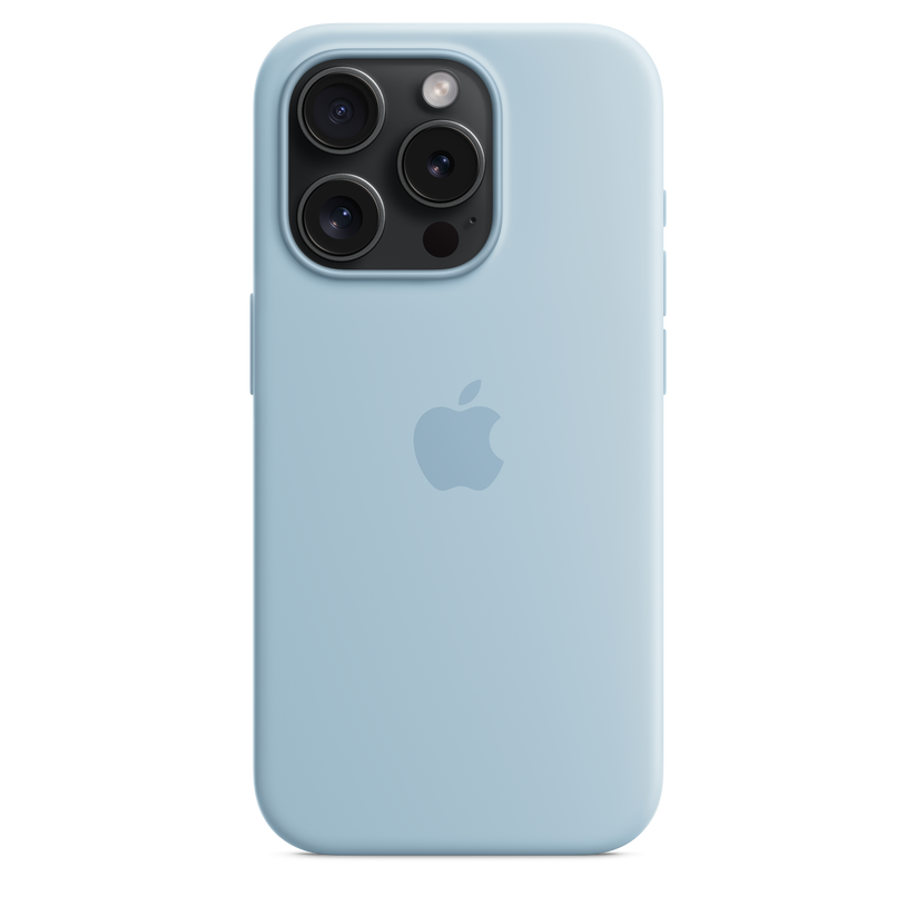 Funda de silicona con MagSafe para el iPhone 15 Pro - Azul claro - Rossellimac