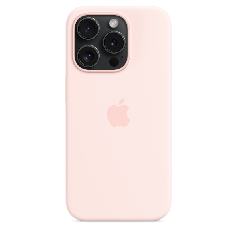 Funda de silicona con MagSafe para el iPhone 15 Pro - Rosa claro - Rossellimac