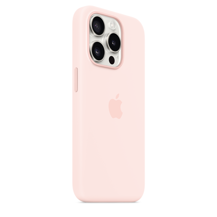 Funda de silicona con MagSafe para el iPhone 15 Pro - Rosa claro - Rossellimac