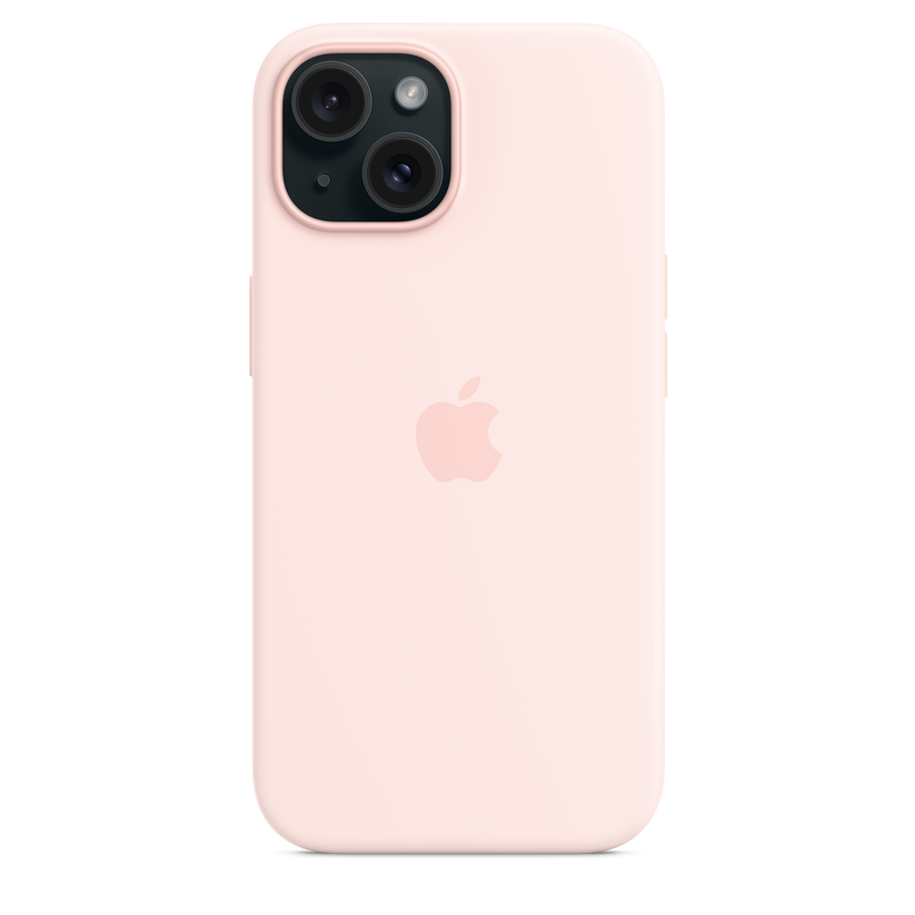 Funda de silicona con MagSafe para el iPhone 15 - Rosa claro - Rossellimac