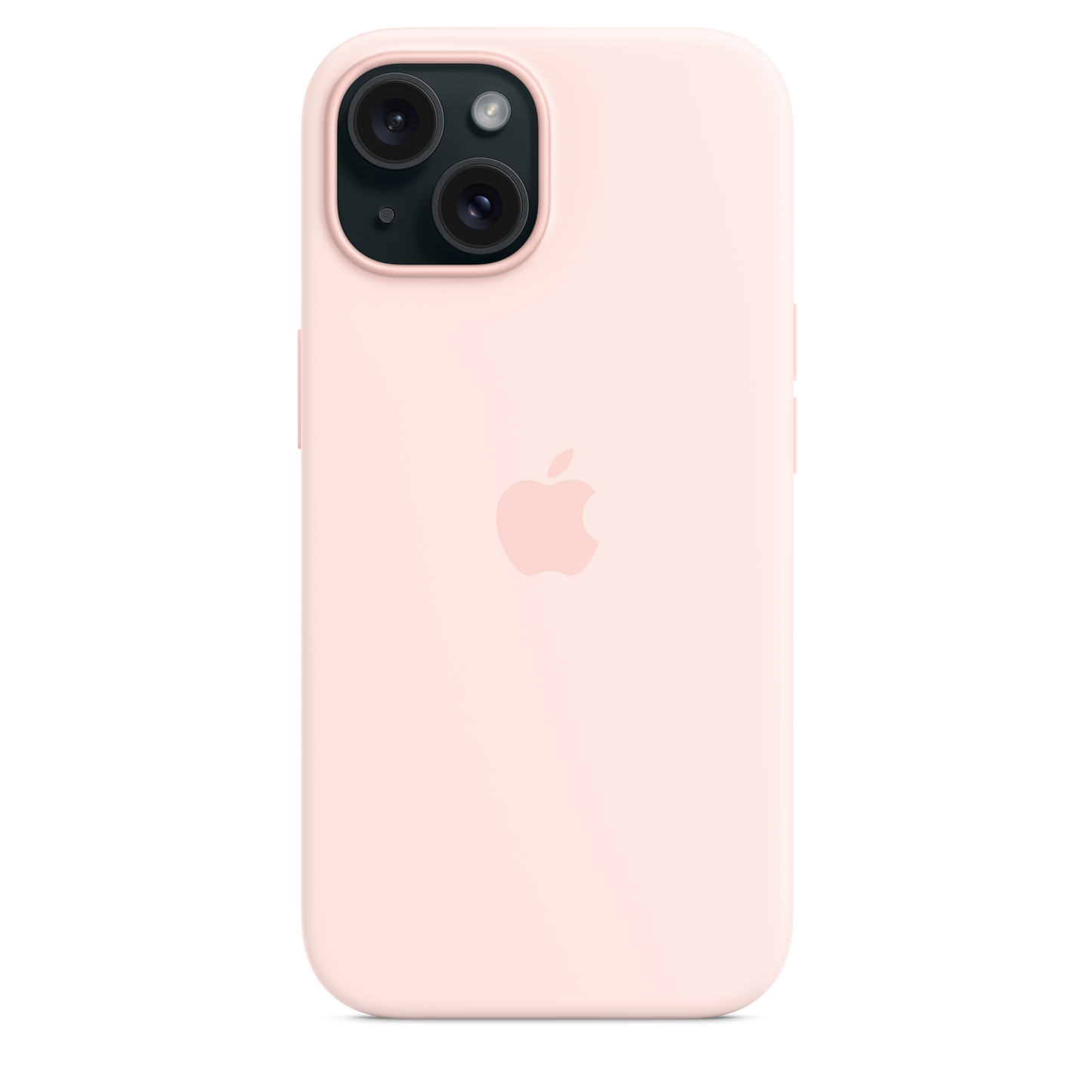Funda de silicona con MagSafe para el iPhone 15 - Rosa claro