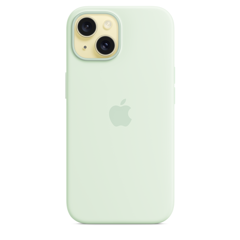 Funda de silicona con MagSafe para el iPhone 15 - Menta suave - Rossellimac