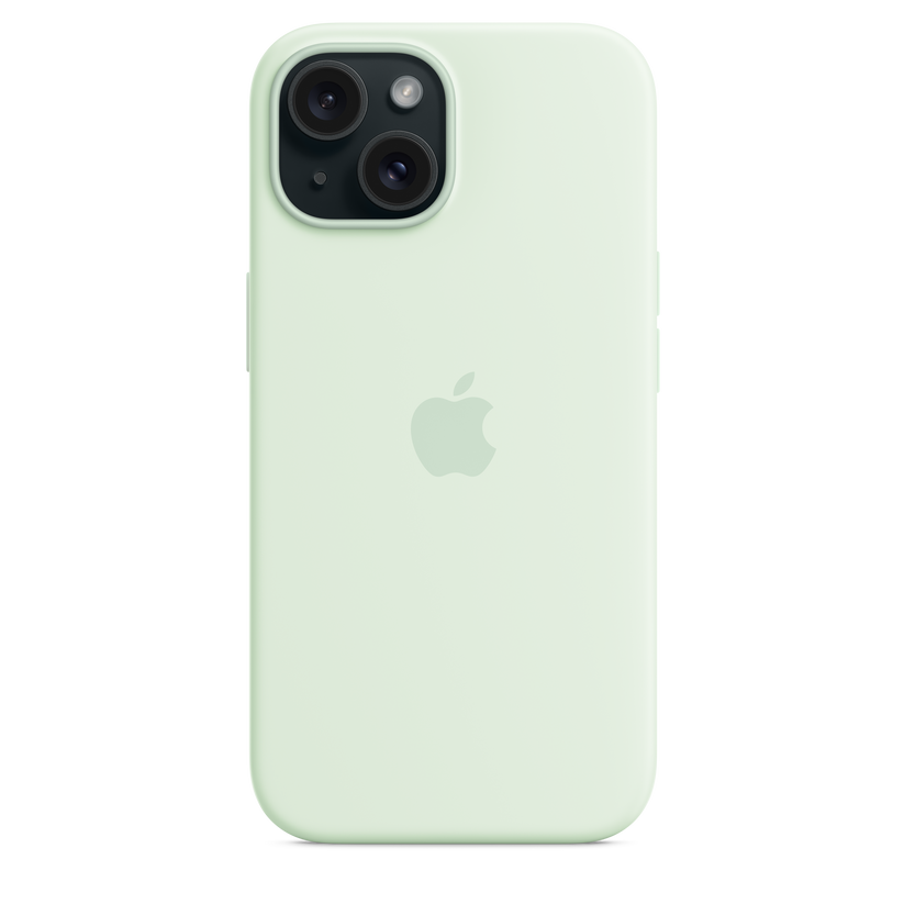 Funda de silicona con MagSafe para el iPhone 15 - Menta suave - Rossellimac