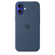 Funda de silicona con MagSafe para iPhone 16 Plus - Azul denim