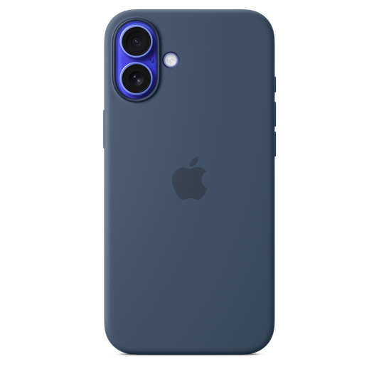 Funda de silicona con MagSafe para iPhone 16 Plus - Azul denim