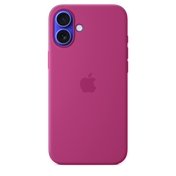 Funda de silicona con MagSafe para el iPhone 16 Plus - Fucsia