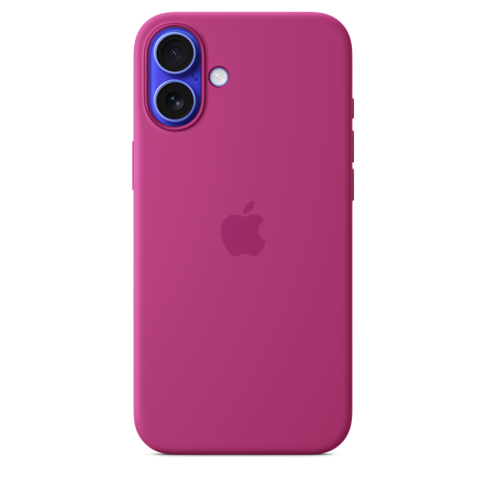 Funda de silicona con MagSafe para el iPhone 16 Plus - Fucsia