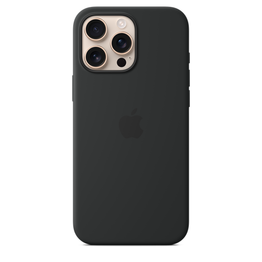 Funda de silicona con MagSafe para el iPhone 16 Pro Max - Negro