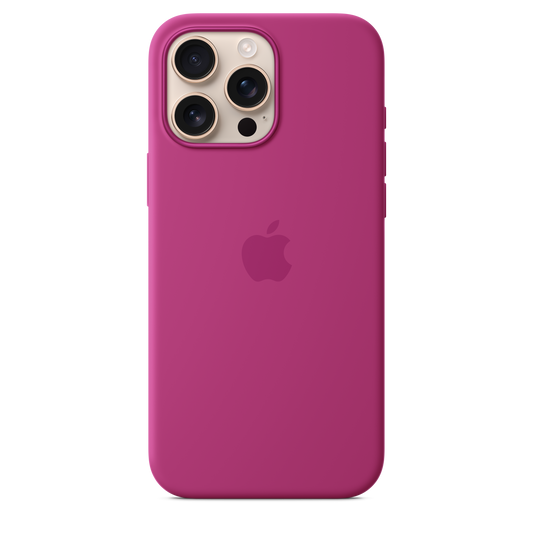 Funda de silicona con MagSafe para el iPhone 16 Pro Max - Fucsia