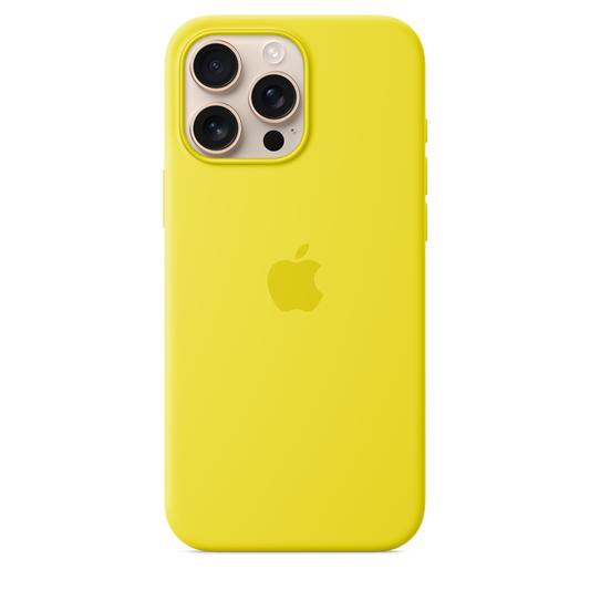 Funda de silicona con MagSafe para el iPhone 16 Pro Max - Amarillo carambola