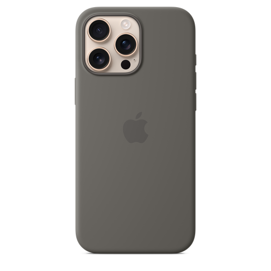 Funda de silicona con MagSafe para el iPhone 16 Pro Max - Gris piedra