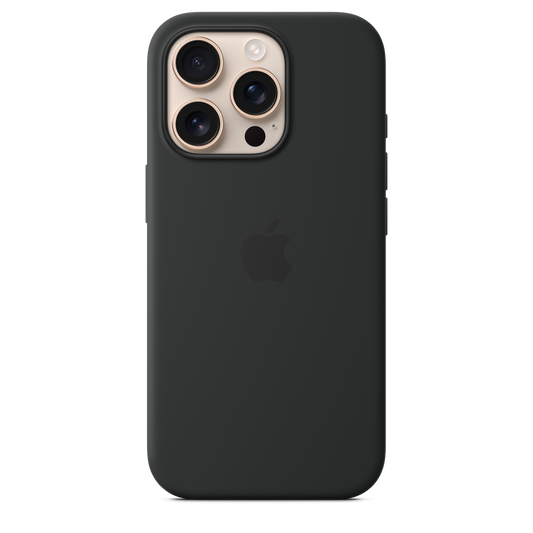 Funda de silicona con MagSafe para el iPhone 16 Pro - Negro