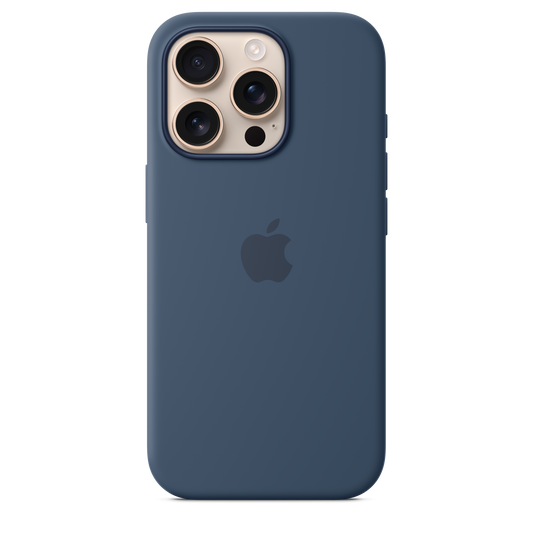 Funda de silicona con MagSafe para el iPhone 16 Pro - Azul denim