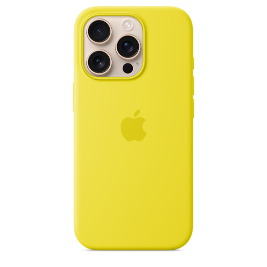 Funda de silicona con MagSafe para el iPhone 16 Pro - Amarillo carambola