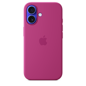 Funda de silicona con MagSafe para el iPhone 16 - Fucsia