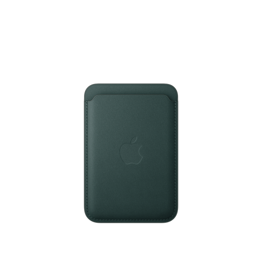 Cartera de trenzado fino con MagSafe para el iPhone - Verde oscuro