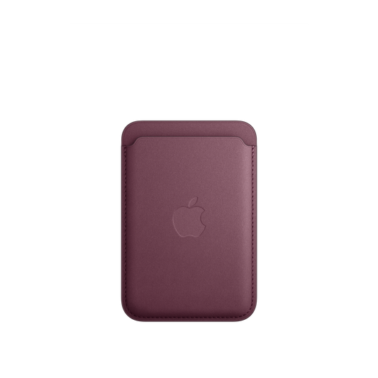 Cartera de trenzado fino con MagSafe para el iPhone - Rojo mora