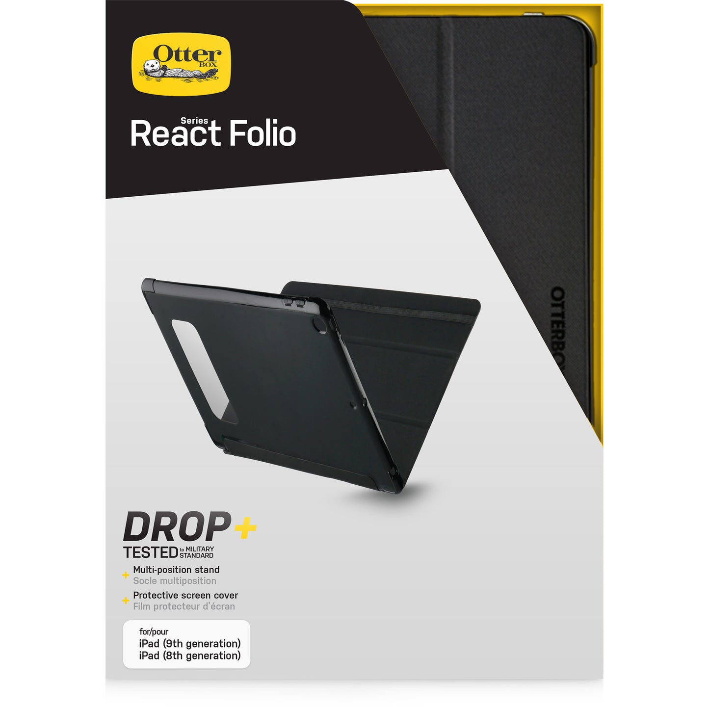 Funda para iPad 9ªGen React Folio de Otterbox Negro