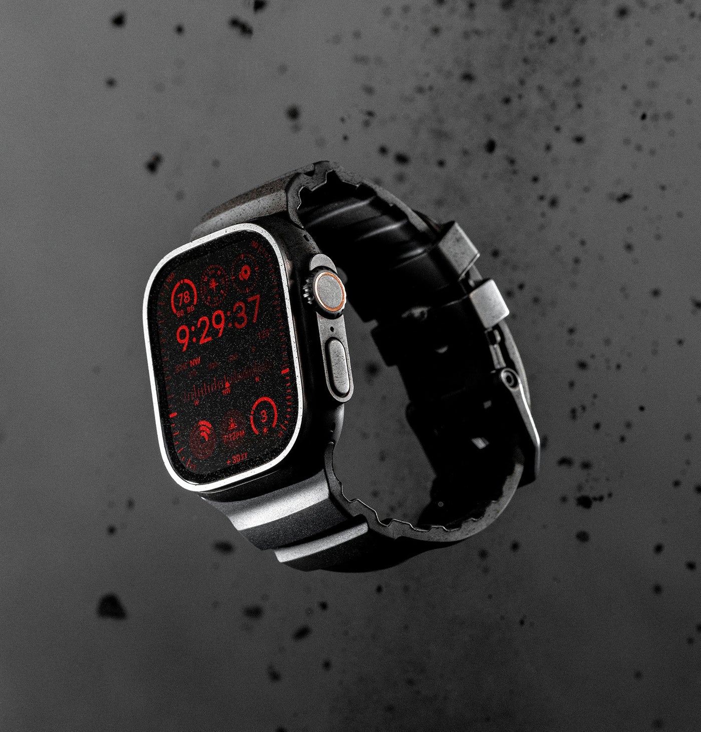 Correa Rocky Point Band para Apple Watch 46/49mm negro / hebilla natural | Nomad