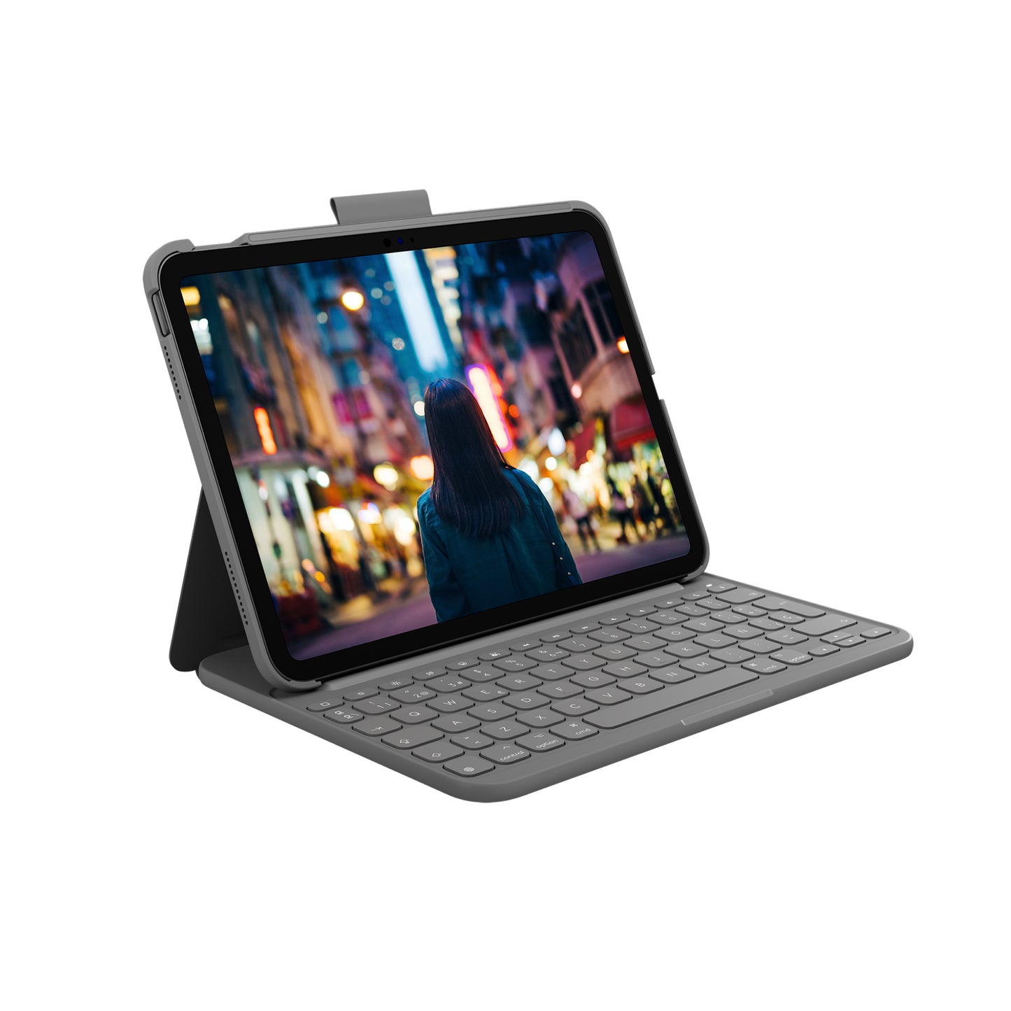 Funda teclado para iPad 10,9" 10ª Gen Slim Folio en Gris Oxford de Logitech - Rossellimac